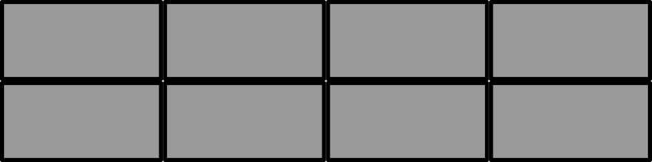 The arrangement with four pairs of horizontal rectangles placed one after the other.