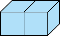 Two cubes placed side by side.