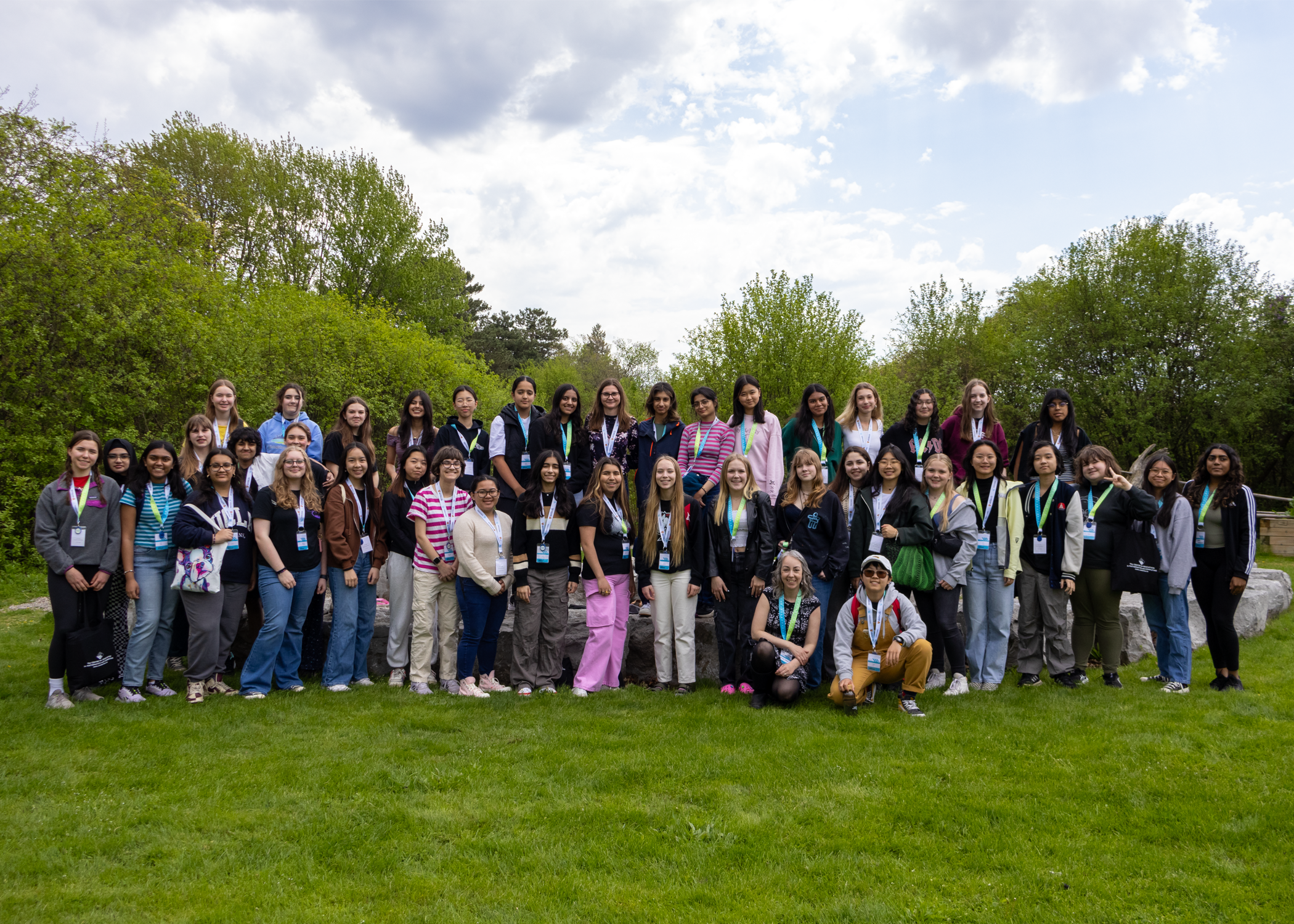 Group of students from the SPARCS workshop in 2024 at the University of Waterloo campus