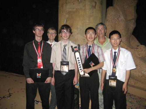 IOI 2008 team from Canada: Aaron Voelker, Graeme Kemkes, Tom Szymanski, Robin Cheng, Ian Munro, and Hanson Wang
