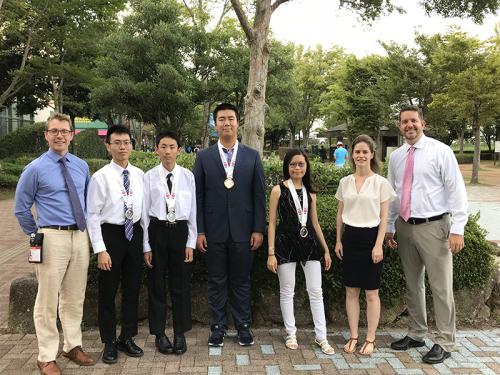 IOI 2018 team from Canada - Troy Vasiga, Victor Rong, Zixiang Zhou, Joey Yu, Ava Pun, Carrie Knoll, and J.P. Pretti