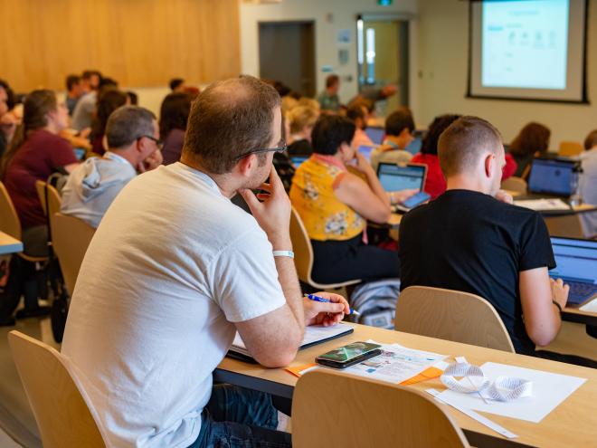 Educators attending a lecture